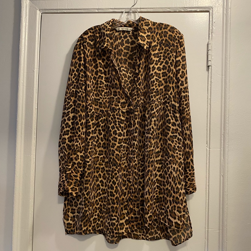 Zara leopard dress size m